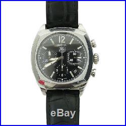 Tag Heuer Monza Cr2113-0 Black Dial Chrono S. S. Watch As Is For Parts+repairs