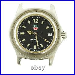 Tag Heuer Prof Black Dial 200m S. S. Watch Head For Parts Or Repairs
