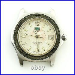 Tag Heuer Silver Dial Professional S. S. Watch Head For Parts Or Repairs