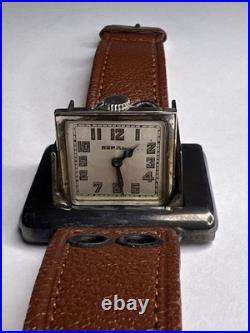 Tavannes Watch Swiss Sterling 925 Case Opens Closes Wrist To Clock -PARTS REPAIR