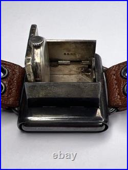 Tavannes Watch Swiss Sterling 925 Case Opens Closes Wrist To Clock -PARTS REPAIR