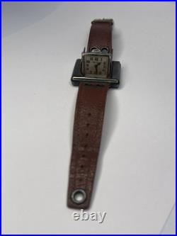Tavannes Watch Swiss Sterling 925 Case Opens Closes Wrist To Clock -PARTS REPAIR