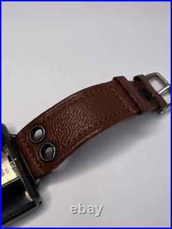 Tavannes Watch Swiss Sterling 925 Case Opens Closes Wrist To Clock -PARTS REPAIR