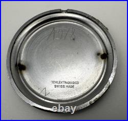 Tel Aviv Israel Map Swiss Watch Hebrew Dial For Parts/Repair, Balance Damage