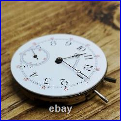 Tiffany & Co Longines Pocket Watch Movement for Repair, Good Balance (E100)