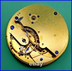 Unusual Detent Chronometer Pocket Watch Movement by Tupman for Repair (K39)