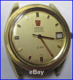 VINTAGE'60s OMEGA SWISS CHRONOMETER ELECTRONIC WATCH MOVEMENT F300 PARTS REPAIR