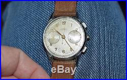 VINTAGE Angelus Chronograph Mens Watch Stainless Steel Parts Repair 267350 1940
