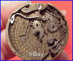 VINTAGE DUNAND 41MM SLIDE 5 MINUTE Repeater MOVEMENT Pocket Watch Repairs