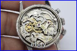 VINTAGE Gruen Precision 37mm Steel Chronograph Mens Watch Venus 188 Parts Repair