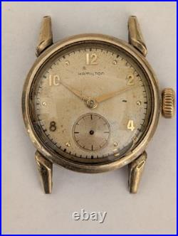 VINTAGE HAMILTON MEN'S WRISTWATCH With10K GF 2467062 1940s PARTS OR REPAIR As Is