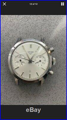 VINTAGE HEUER CHRONOGRAPH 3641 Keeping time but for parts or repair AS IS