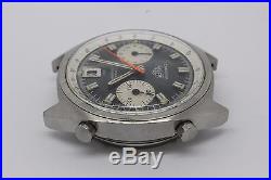 VINTAGE Heuer Carrera Mens Steel Automatic Chronograph Watch cal. 12 PARTS REPAIR