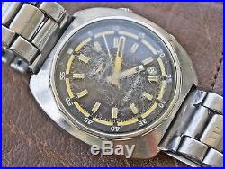 Vintage Longines Ultra Chron Diver Watch Compressor 431 For Parts Or Repair