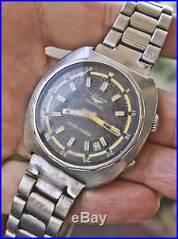 Vintage Longines Ultra Chron Diver Watch Compressor 431 For Parts Or Repair