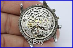 VINTAGE Lemania Mens 35mm Steel Chronograph Watch CH27 Omega = PARTS REPAIR =
