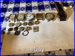 VINTAGE MEN'S Military & vintage watches for Parts-Repair some need simple work