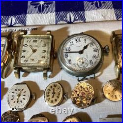 VINTAGE MEN'S Military & vintage watches for Parts-Repair some need simple work