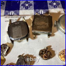VINTAGE MEN'S Military & vintage watches for Parts-Repair some need simple work