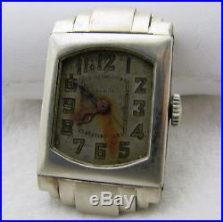 Vintage Mens Elgin Art Deco Gold Filled Wristwatch Watch Parts Repair