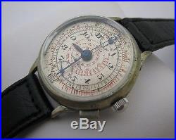 Vintage Mens Pierce One Button Chronogrpah Wristwatch Watch Parts Repair
