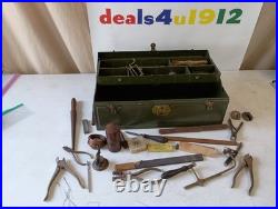 VINTAGE STAKING TOOL Pocket WATCH REPAIR KIT AND MISC TOOLS, PARTS, Box Original