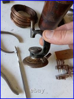 VINTAGE STAKING TOOL Pocket WATCH REPAIR KIT AND MISC TOOLS, PARTS, Box Original