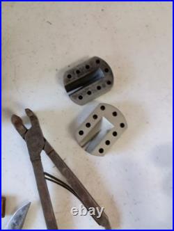 VINTAGE STAKING TOOL Pocket WATCH REPAIR KIT AND MISC TOOLS, PARTS, Box Original