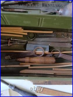VINTAGE STAKING TOOL Pocket WATCH REPAIR KIT AND MISC TOOLS, PARTS, Box Original