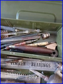 VINTAGE STAKING TOOL Pocket WATCH REPAIR KIT AND MISC TOOLS, PARTS, Box Original