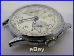 Vintage Swiss Helbros 17j Two Register Chronograph Wristwatch Watch Parts Repair