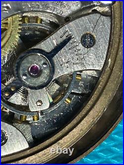 VINTAGE SWISS MOVEMENT LANDERON 51 + DIAL FOR REPAIR PROJECT PARTS Chronograph