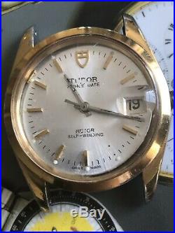 VINTAGE TUDOR PRINCE-DATE 7206/0 Gold Shell 35mm 25J For PARTS OR REPAIR