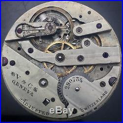 Vintage Vacheron Constantine Pocket Watch Movement, For Parts Or Repair