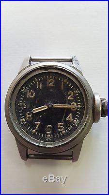 Vntg Ww2 Elgin Military Canteen Watch, Usn Buships All Original Repair/parts