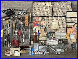 VTG Antique Watch & Clock REPAIR Parts Tools Lot 1000s of Pieces USA Switzerland