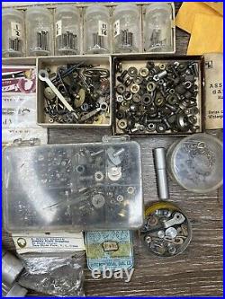 VTG Antique Watch & Clock REPAIR Parts Tools Lot 1000s of Pieces USA Switzerland