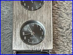 VTG Rare Ronica Quartz Dual Dial Tank Watch! Parts/repair