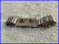 VTG Rare Ronica Quartz Dual Dial Tank Watch! Parts/repair