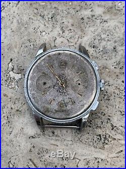 Valjoux 22 Chronograph Movement Not Working For Parts Repair Vintage Watch