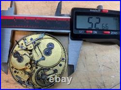 Very Rare Gong and Musical Repeater Pocket Watch Movement for parts or repair