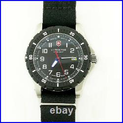 Victorinox Swiss Army 241674 Black Dial Stainless Steel Watch For Parts/repairs