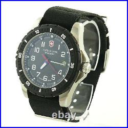 Victorinox Swiss Army 241674 Black Dial Stainless Steel Watch For Parts/repairs