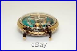 Vintage 10k Gold Filled Steel Bulova Accutron Space View Watch M9 Parts Repair