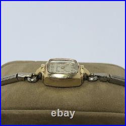 Vintage 14K Yellow Gold Ladies Watch Wittnauer Non Working (For Parts Or Repair)