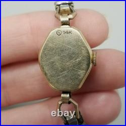Vintage 14k Yellow Gold Lady Alton Wrist Watch AS IS Parts Repair