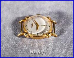 Vintage 14k Yellow Gold Longines 22L Wristwatch For Parts or repair
