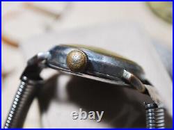 Vintage 1919 ELGIN 7J Manual Wind Men's Military Style Watch -4 Repair /Parts