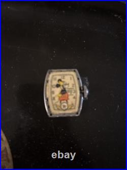 Vintage 1930's Ingersoll Mickey Mouse Watch Parts/Repair Mechanical USA