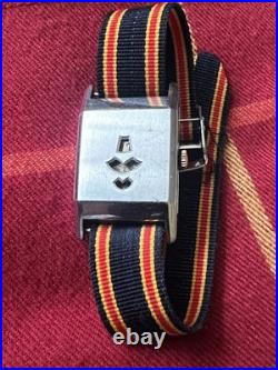 Vintage 1930s Art Deco Jump Hour Watch for Repair Restore Parts NO WORK AS IS